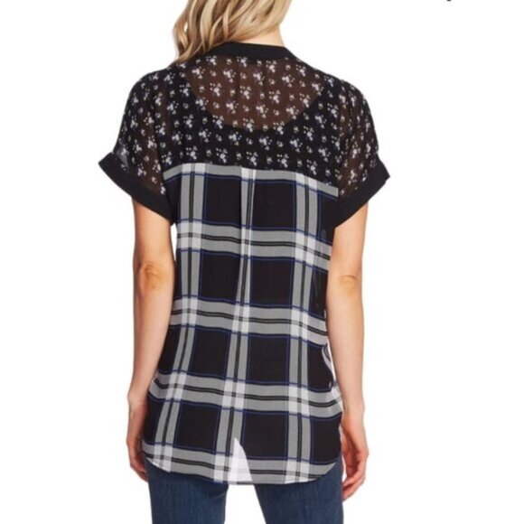 NWT Vince Camuto Dolman-sleeve Henley Top - Picture 2 of 13